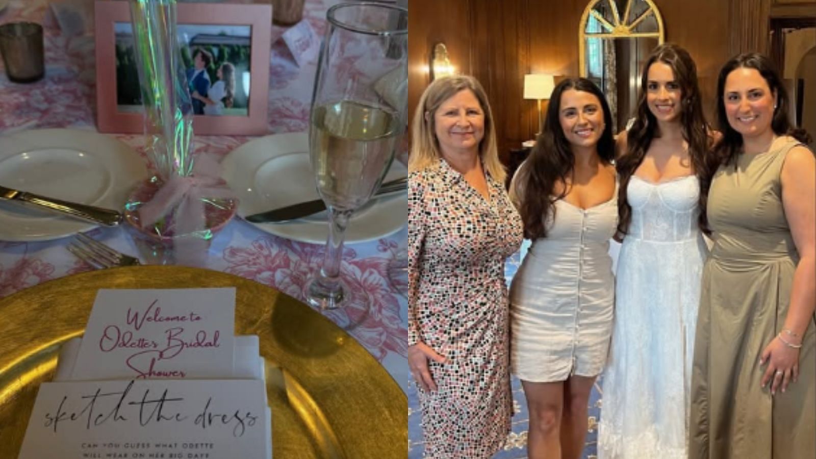 In Photos: Zach Werenskis fiancee Odette hosts fun activities including sketch that dress at her bridal shower with family and friends