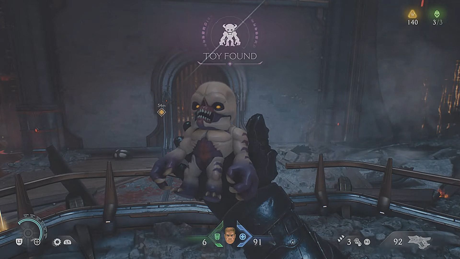 All collectible locations in Doom The Dark Ages Chapter 4 (Sentinel Barracks)
