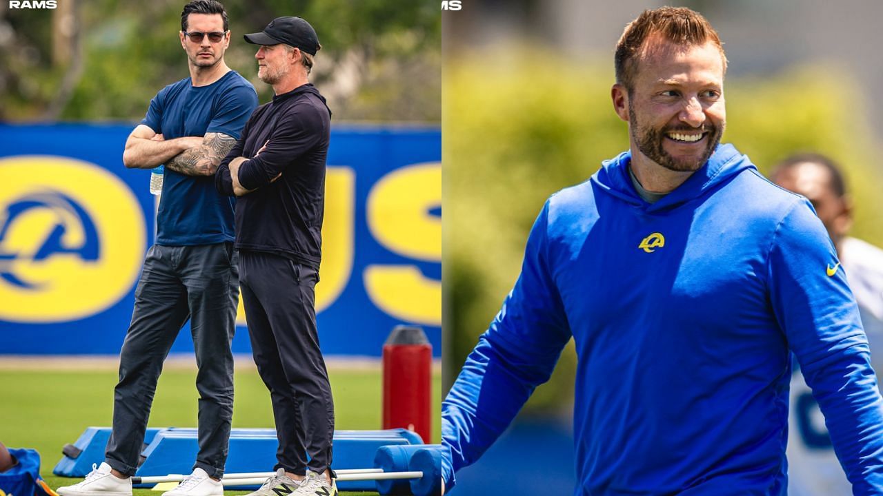 They got Luka doing football drills - Lakers fans react as coach JJ Redick links up with Rams HC Sean McVay