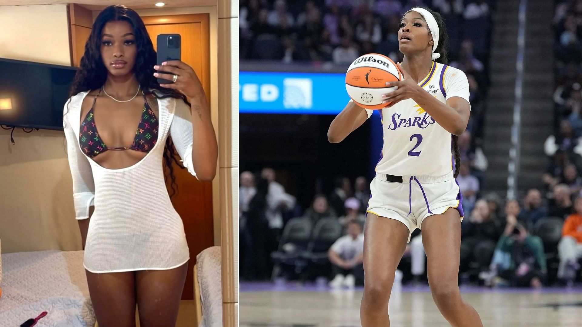 Rickea Jackson serves whip appeal with massive 50-inch buss down 