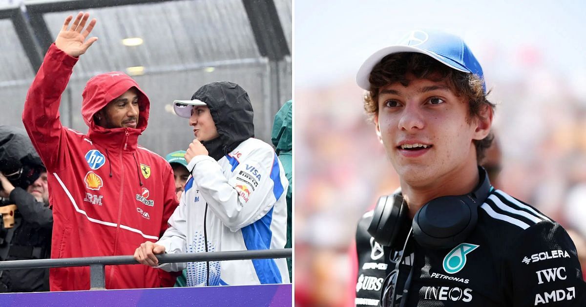 WATCH: Lewis Hamilton and Isack Hadjar troll 18-year-old Mercedes star for waving at nobody
