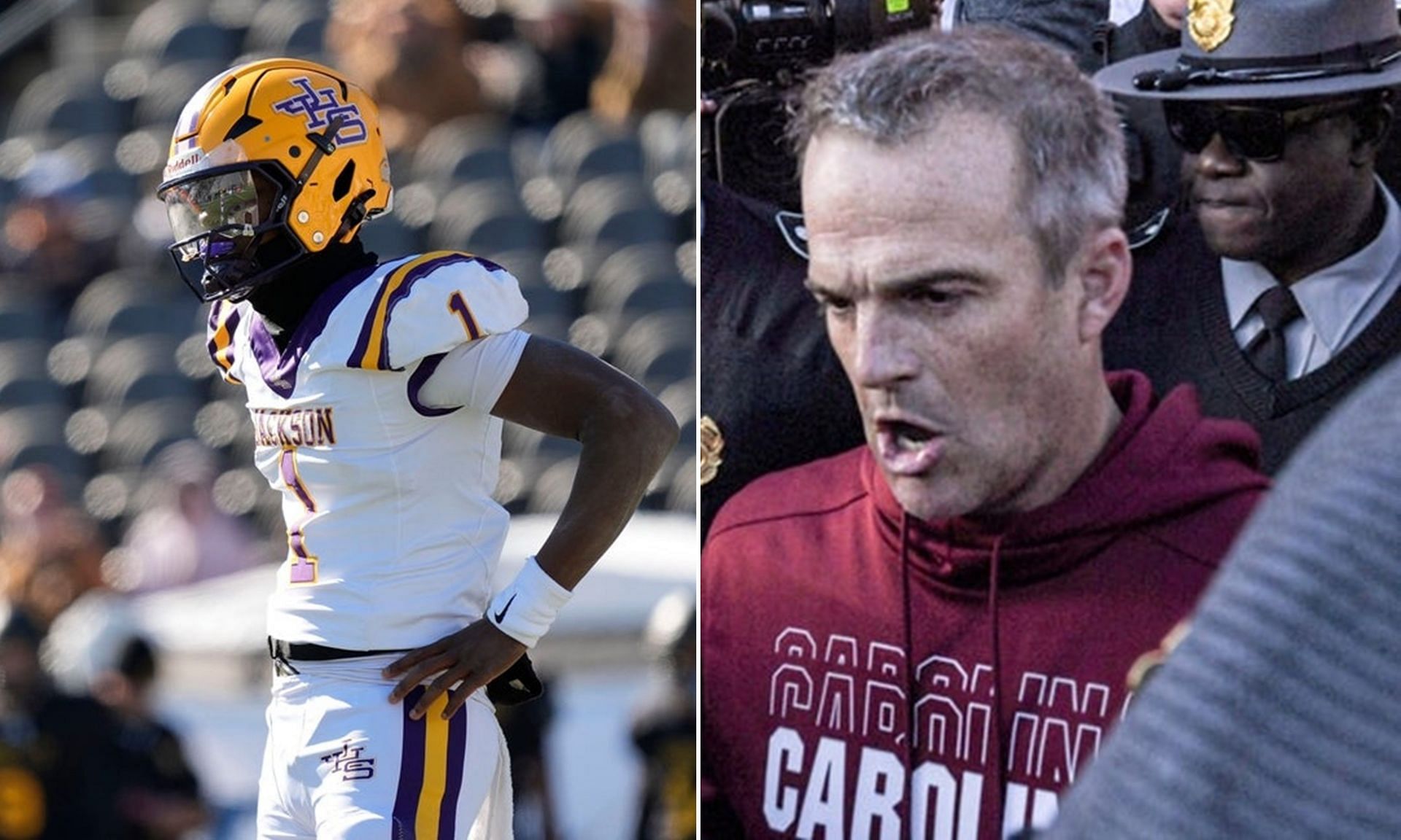 Shane Beamer's top QB recruit hits Shedeur Sanders' iconic celly while on official visit to South Carolina