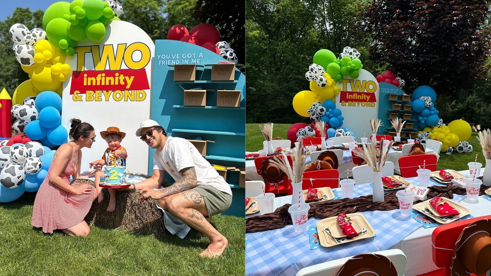 In Photos: Brad Montour and wife Ryian celebrate son Kais second birthday in Toy Story-themed bash