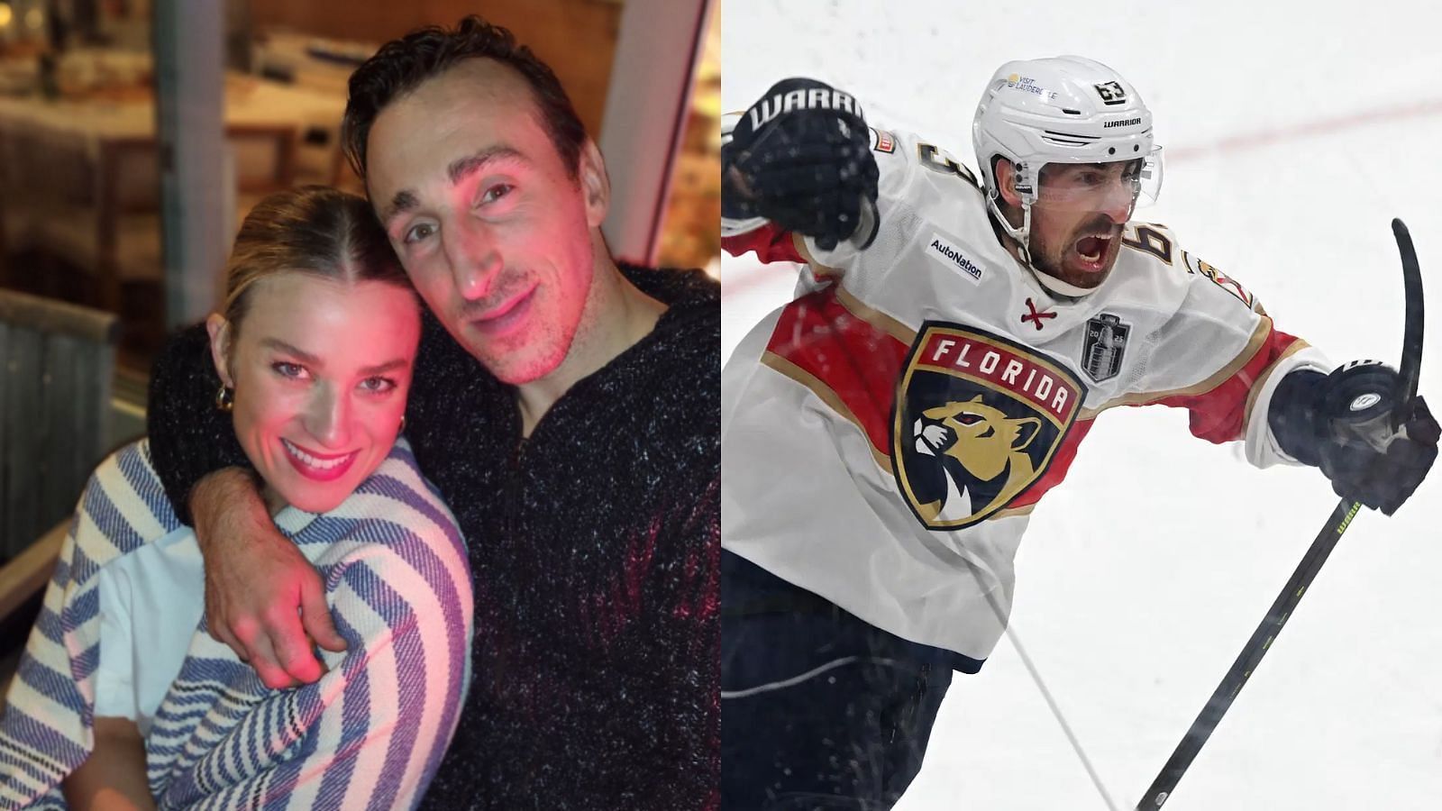 Brad Marchands wife Katrina drops 3-word reaction to Panthers stars shorthanded breakaway goal in Game 2