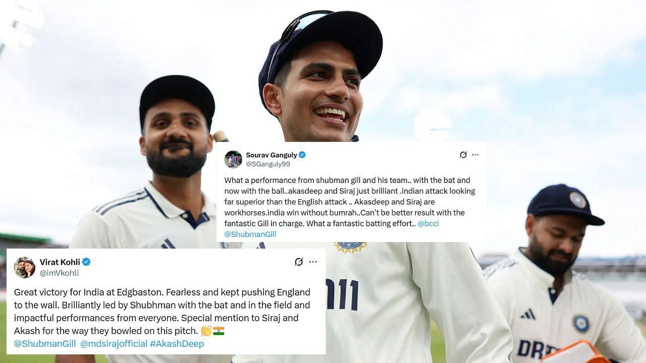 'भारत का मकसद साफ था...,' एजबेस्टन में टीम इंडिया की यादगार जीत; विराट कोहली और सचिन तेंदुलकर समेत इन दिग्गजों ने किया रिएक्ट