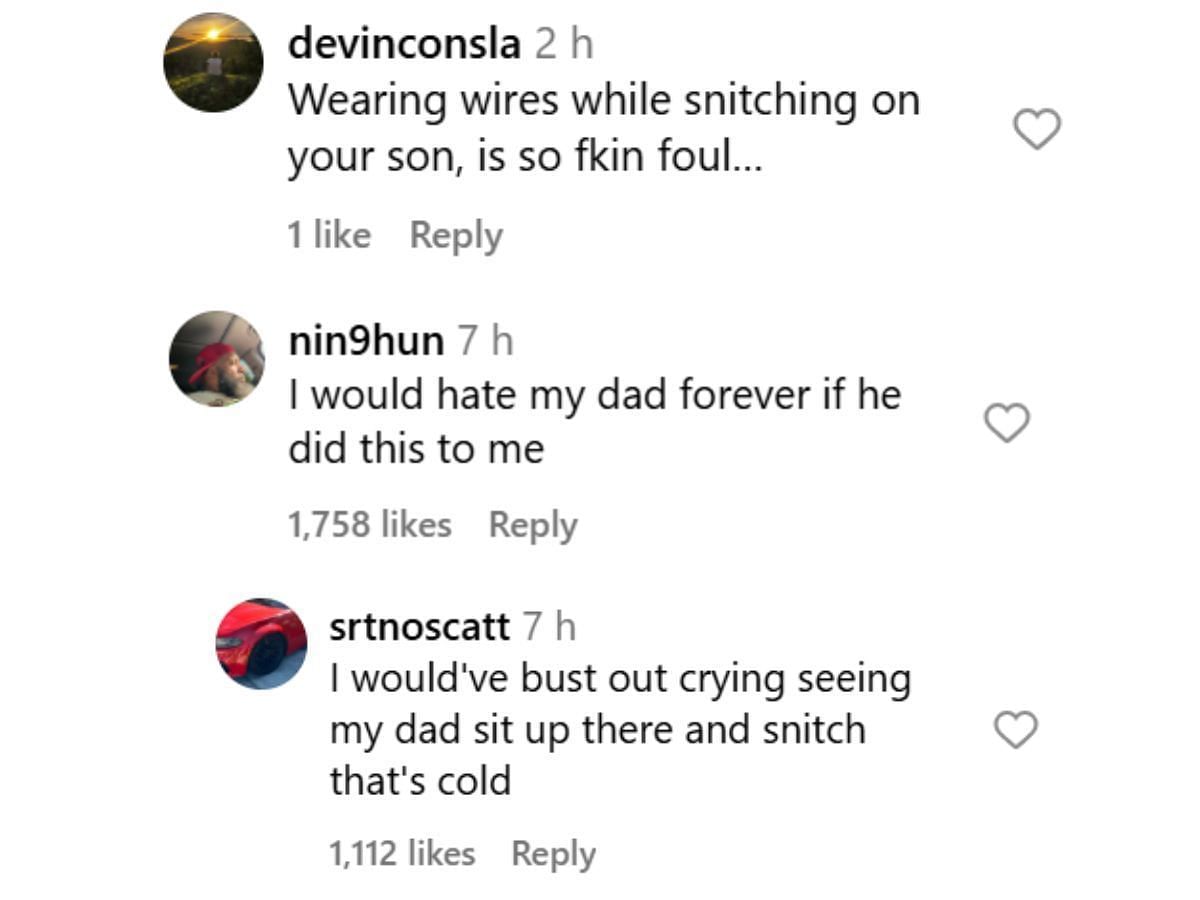 Netizens discuss the rapper's father testifying against him. (Photo: Instagram/@saycheesetv)