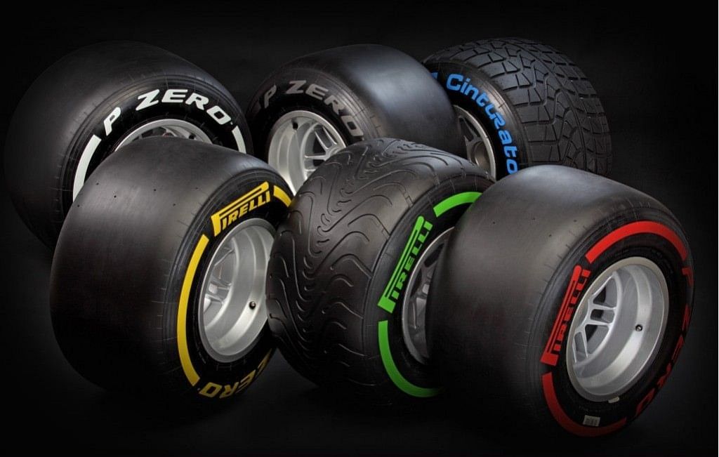 Waist Really position The range of Pirelli Tyres used in F1