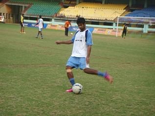 Mohammed Rafi goes through the paces before their semifinal match against Kerala.