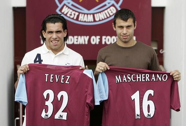 Tevez and Mascherano signed joined West Ham from Corinthians for undisclosed fees in 2006