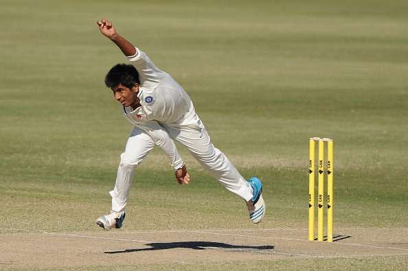 BRISBANE, AUSTRALIA - JULY 07:  Jasprit Bumrah of India A bowls during the Quadrangular Series match between Australia A and India A at Allan Border Field on July 7, 2014 in Brisbane, Australia.  (Photo by Matt Roberts/Getty Images)