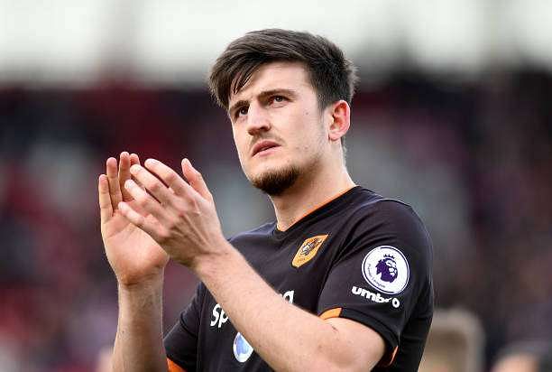 STOKE ON TRENT, ENGLAND - APRIL 15: Harry Maguire of Hull City shows appreciation to the fans after the Premier League match between Stoke City and Hull City at Bet365 Stadium on April 15, 2017 in Stoke on Trent, England.  (Photo by Michael Regan/Getty Images)